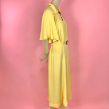 Load image into Gallery viewer, Deadstock 1930s Yellow Deco Dress