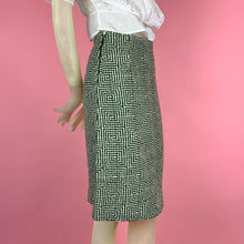 Load image into Gallery viewer, 1960s Greek Key Woven Wool Skirt