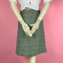Load image into Gallery viewer, 1960s Greek Key Woven Wool Skirt