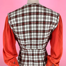 Load image into Gallery viewer, 1940s Wool Plaid Pinafore