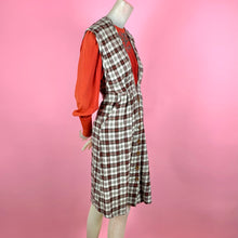 Load image into Gallery viewer, 1940s Wool Plaid Pinafore