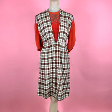Load image into Gallery viewer, 1940s Wool Plaid Pinafore