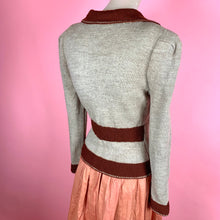 Load image into Gallery viewer, 1930s Colorblock Knit Sportswear Jacket w/ Trompe L'oeil Details