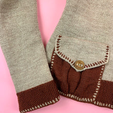 Load image into Gallery viewer, 1930s Colorblock Knit Sportswear Jacket w/ Trompe L'oeil Details