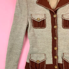 Load image into Gallery viewer, 1930s Colorblock Knit Sportswear Jacket w/ Trompe L'oeil Details