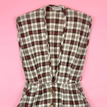 Load image into Gallery viewer, 1940s Wool Plaid Pinafore