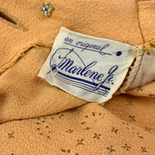 Load image into Gallery viewer, 1940s Mustard Rayon Crepe Leaf Studded Blouse