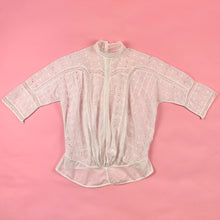 Load image into Gallery viewer, Edwardian Cotton Eyelet & Lace Blouse