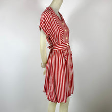 Load image into Gallery viewer, 1940s Candy Striped Shirtwaist Dress