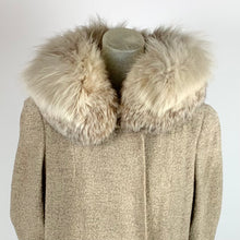 Load image into Gallery viewer, 1950s does 1930s Wool Tweed Coat w/ Oversized Fox Fur Collar