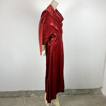 Load image into Gallery viewer, 1920s/ 1930s Silk Velvet Draped Wrap Dress/ Robe