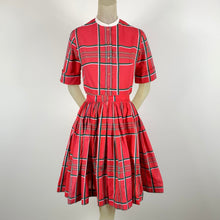 Load image into Gallery viewer, 1950s Woven Plaid 2 pc Set