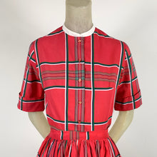 Load image into Gallery viewer, 1950s Woven Plaid 2 pc Set