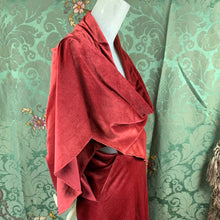 Load image into Gallery viewer, 1920s/ 1930s Silk Velvet Draped Wrap Dress/ Robe