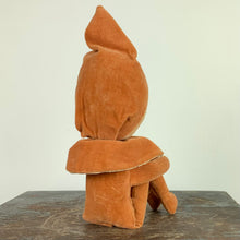 Load image into Gallery viewer, 1950s Peach Velvet Elf On The Shelf Pixie Doll