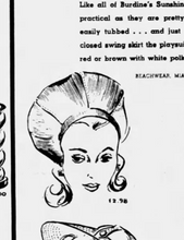 Load image into Gallery viewer, 1940s Seashell Novelty Print Tall Beret Hat w/ Original Ad