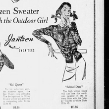 Load image into Gallery viewer, 1940s Jantzen "School Daze" Cardigan Sweater