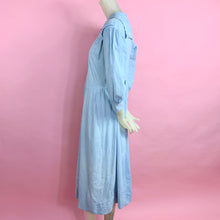 Load image into Gallery viewer, 1910s Blue Chambray Workwear Chore Dress W/ Sailor Collar