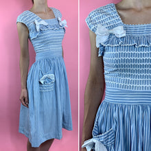 Load image into Gallery viewer, 1940s 2 Piece Striped Playsuit With Matching Skirt