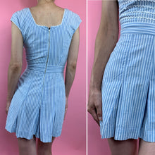 Load image into Gallery viewer, 1940s 2 Piece Striped Playsuit With Matching Skirt
