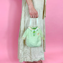 Load image into Gallery viewer, 1920s Celery Green & Plaid Shirt Shaped Bag