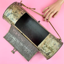Load image into Gallery viewer, Antique Victorian Birch Log Vasculum W/ Beetles & Flies