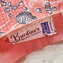 Load image into Gallery viewer, 1940s Seashell Novelty Print Tall Beret Hat w/ Original Ad