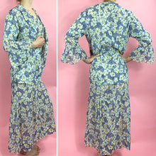 Load image into Gallery viewer, Semi Sheer 1920s Printed 2 Pc Dress & Jacket Set