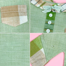 Load image into Gallery viewer, 1920s Celery Green & Plaid Shirt Shaped Bag