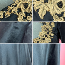 Load image into Gallery viewer, 1930s Bis Cut Duchess Satin Gown With Metallic Guipure Lace