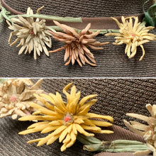 Load image into Gallery viewer, 1930s Straw & Horsehair Slouch Hat With Flowers