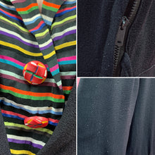 Load image into Gallery viewer, 1940s Rayon Crepe Dress W/ Rainbow Striped Collar