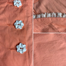 Load image into Gallery viewer, Late 1930s Creamsicle Dress With Puff Sleeves & Lace