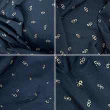 Load image into Gallery viewer, 1930s Crepe Dress With Lantern Sleeves & Metallic Embroidery