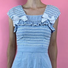Load image into Gallery viewer, 1940s 2 Piece Striped Playsuit With Matching Skirt