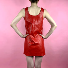 Load image into Gallery viewer, 1960s Mod Vinyl Mini Dress W/ Gold Hardware