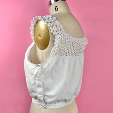 Load image into Gallery viewer, Edwardian Corset Cover w/ Crochet V Neck
