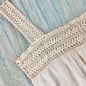 1910s Silk Corset Cover w/ Hand Crochet Yoke