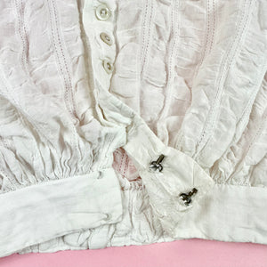 1860s Puckered cotton blouse