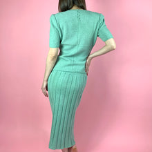 Load image into Gallery viewer, Early 1940s Von Lengerke &amp; Antoine Seafoam Knit Sportswear Set
