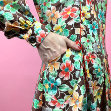 Load image into Gallery viewer, 1930s Floral Printed Cotton Smock Jacket
