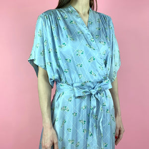 30s/40s Rayon Novelty Print Dressing Gown