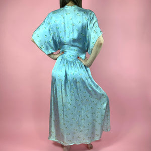 30s/40s Rayon Novelty Print Dressing Gown