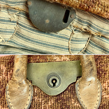 Load image into Gallery viewer, Structured Civil War Era Carpet Bag With Leather Trim
