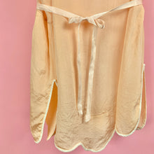 Load image into Gallery viewer, 1920s Peach Silk Step-In w/ Scalloped Hem &amp; Openwork Embroidery
