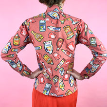 Load image into Gallery viewer, 1970s Wacky Packages Collared Shirt
