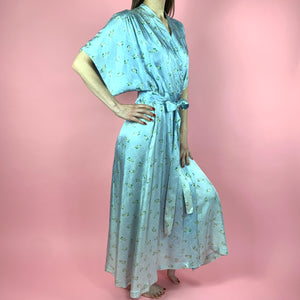 30s/40s Rayon Novelty Print Dressing Gown