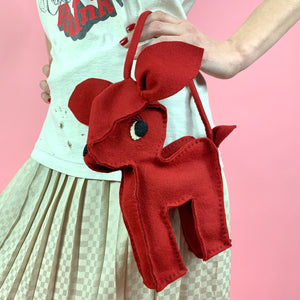 1950s Felt Reindeer Purse