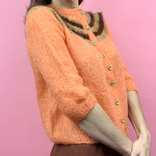 Load image into Gallery viewer, Early 1960s Mohair, Angora &amp; Gold Metallic Sweater
