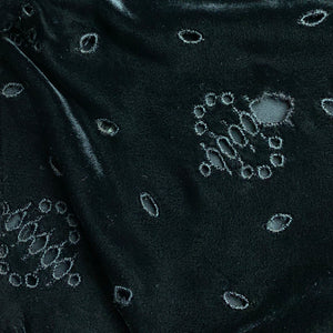 1930s Eyelet Silk Velvet Jacket With Cutout Sleeves